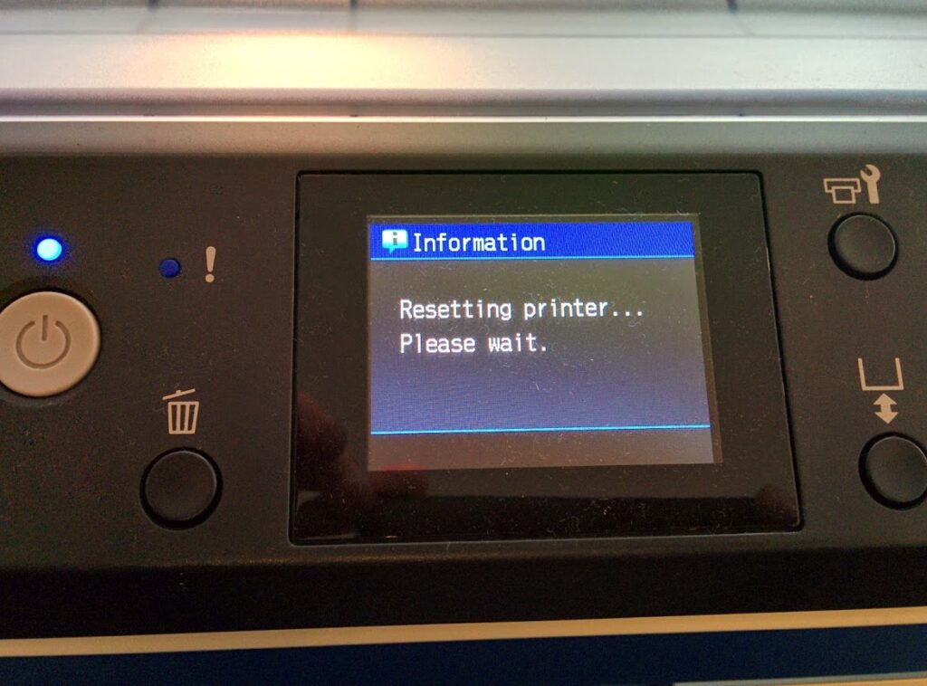Resetting your Epson printer